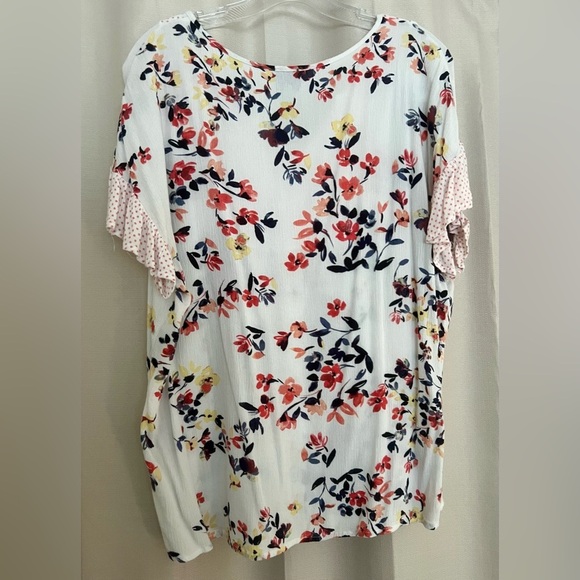 Como Vintage Floral & Polka Dot Boho Blouse Women’s XL - Picture 5 of 5